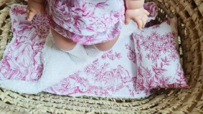 Couffin en paille + Parure toile de jouy – Image 8