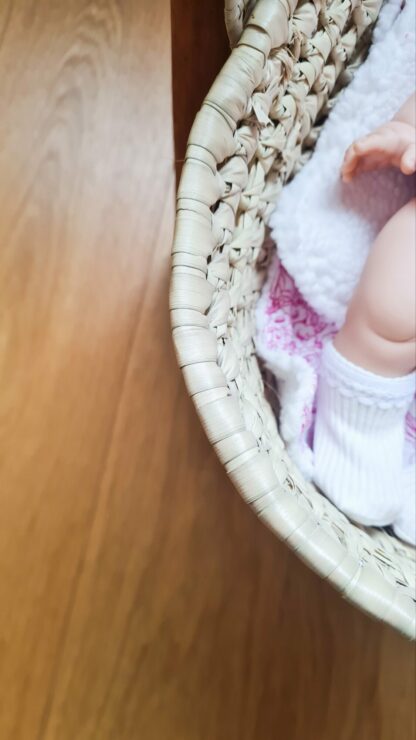 Couffin en paille + Parure toile de jouy – Image 3