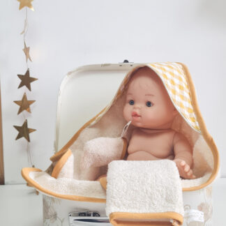 Coffret de bain pour poupée minikane corolle VICHY MOUTARDE