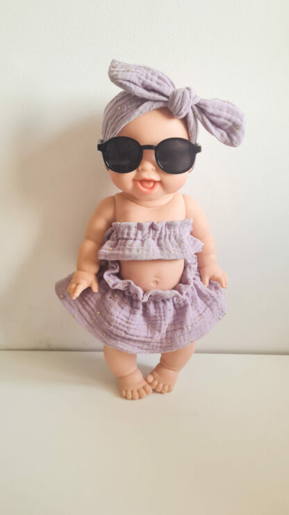 Lunettes et pochette pour poupées Minikane Paola Reina 34cm - ronde