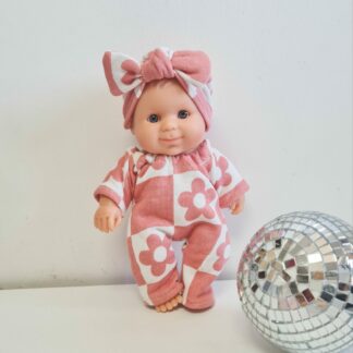 Tenue poupée 21cm - combi - flower