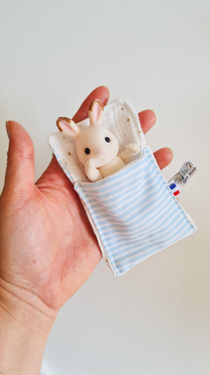 Mini Lit + sylvanian vintage chiné lapin