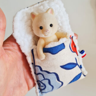 Mini Lit + sylvanian vintage chiné chat