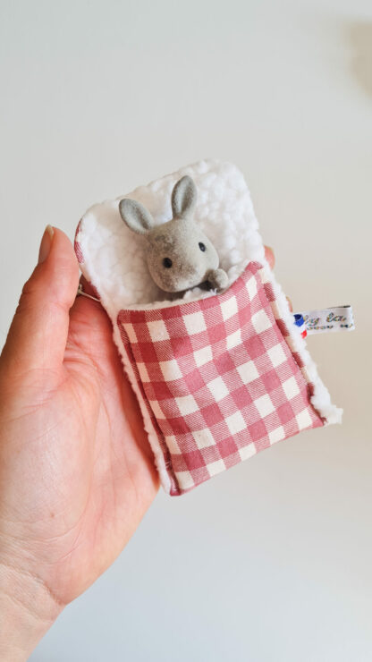 Mini Lit + petit malin vintage chiné lapin vichy