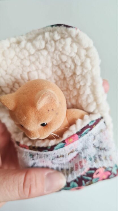 Mini Lit + petit malin chat vintage chiné - – Image 3
