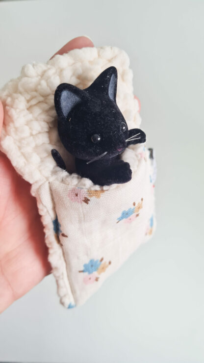 Mini Lit + petit malin chat noir vintage chiné – Image 4