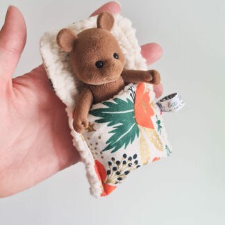 Mini Lit + petit malin ours vintage chiné