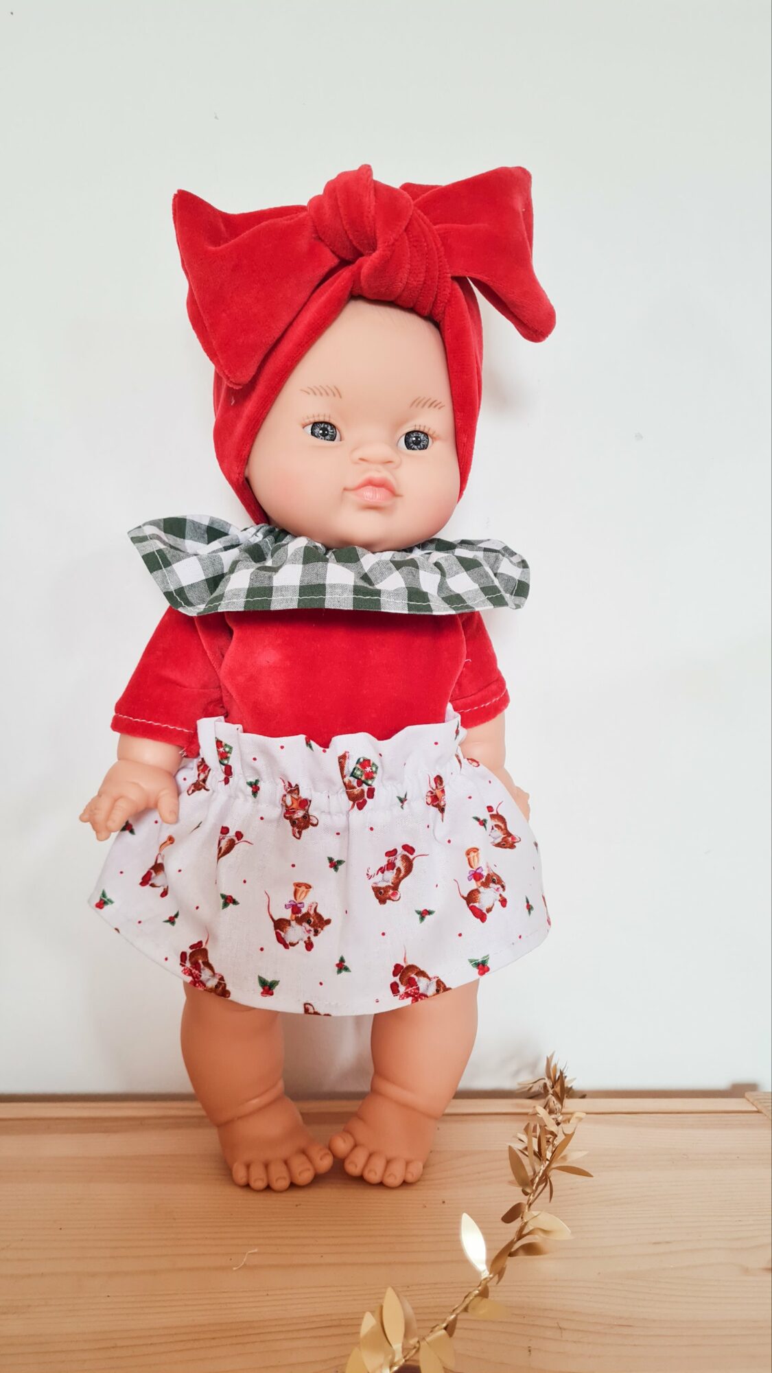 Tenue pour POUPÉE 34CM - NOEL souris