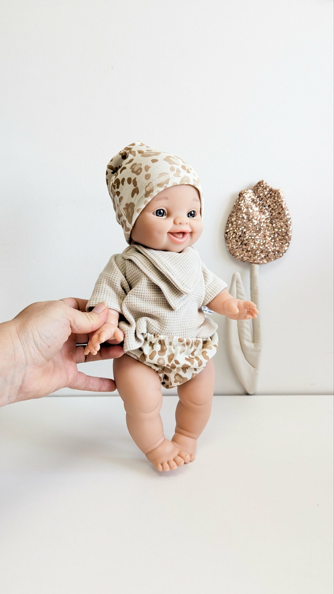 Tenue Poupée garçon- GRAOU beige