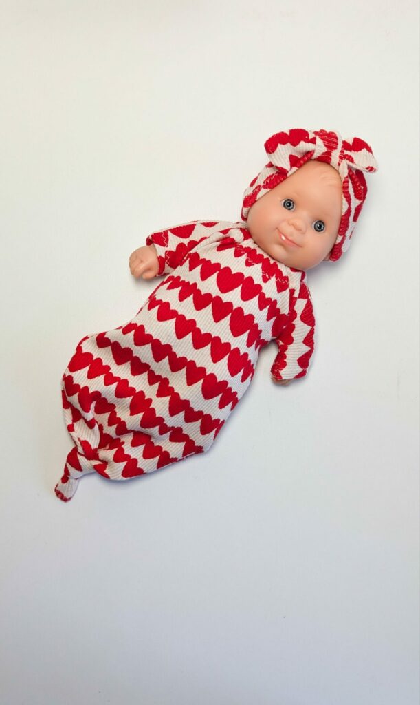 Tenue 21cm - Gigoteuse nouée - COEUR