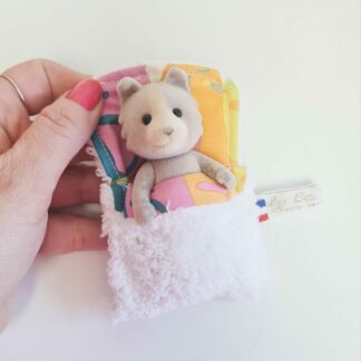 Mini Lit + petit malin chien vintage chiné -