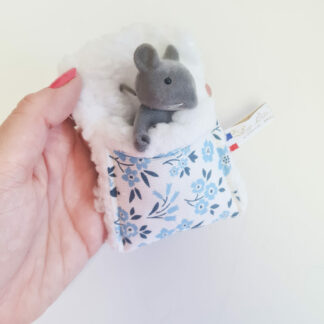 Mini Lit + petit malin souris vintage chiné