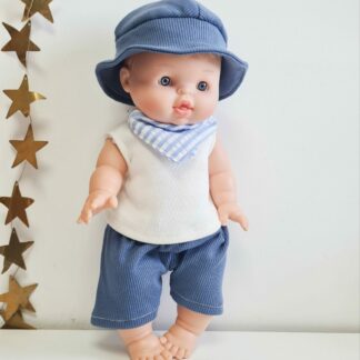 Tenue garçon 34cm - BLEU