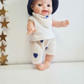 Tenue poupée garçon 34cm- CŒUR