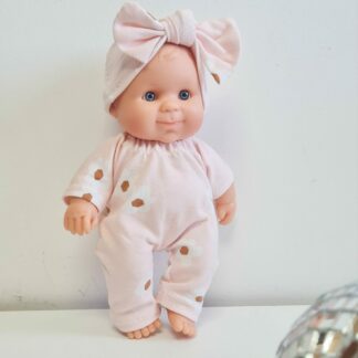 Tenue poupée 21cm - combi rose