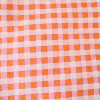 Tissu vichy orange