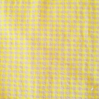 Tissu vichy fluo jaune
