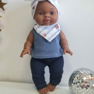 Tenue poupée 34cm BLEUE