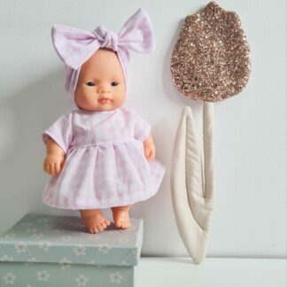 Tenue poupée 21cm - Robe vichy