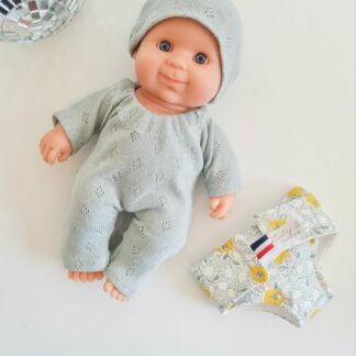 Tenue poupée 21cm - Combi pyjama + couche