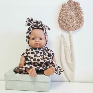 Tenue poupée 21cm - Robe léopard