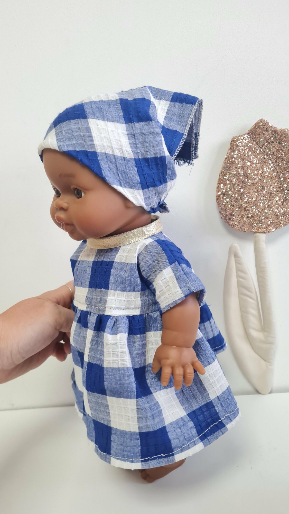 Tenue Poupée Robe - VICHY BLEUE – Image 3