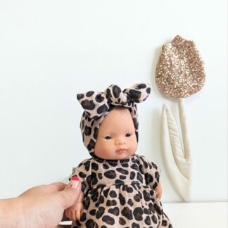 Tenue poupée 21cm - Robe léopard