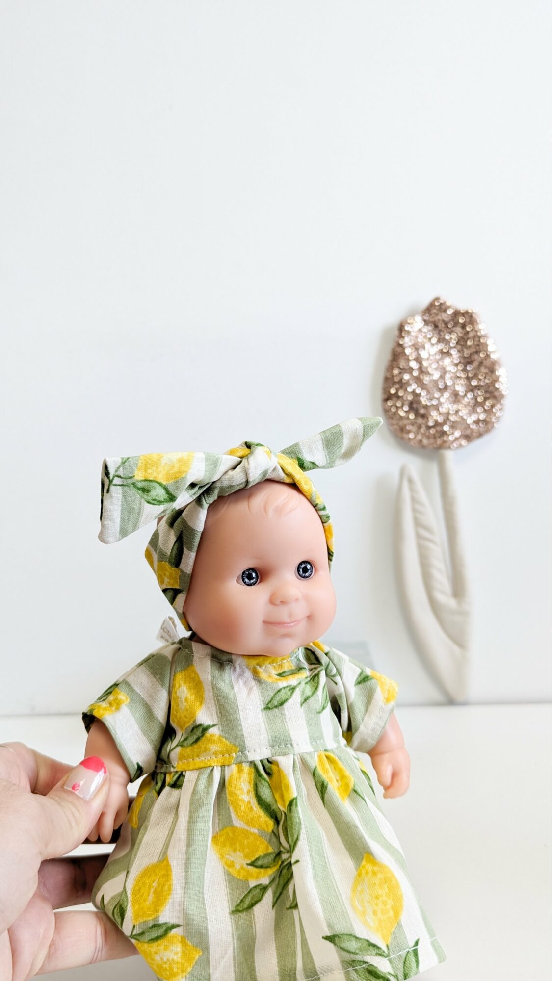 Tenue poupée 21cm - Robe CITRON VERT – Image 2