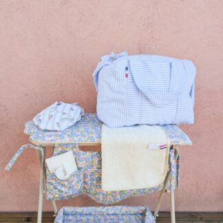 Sac à Langer pour poupée - Rayures bleues