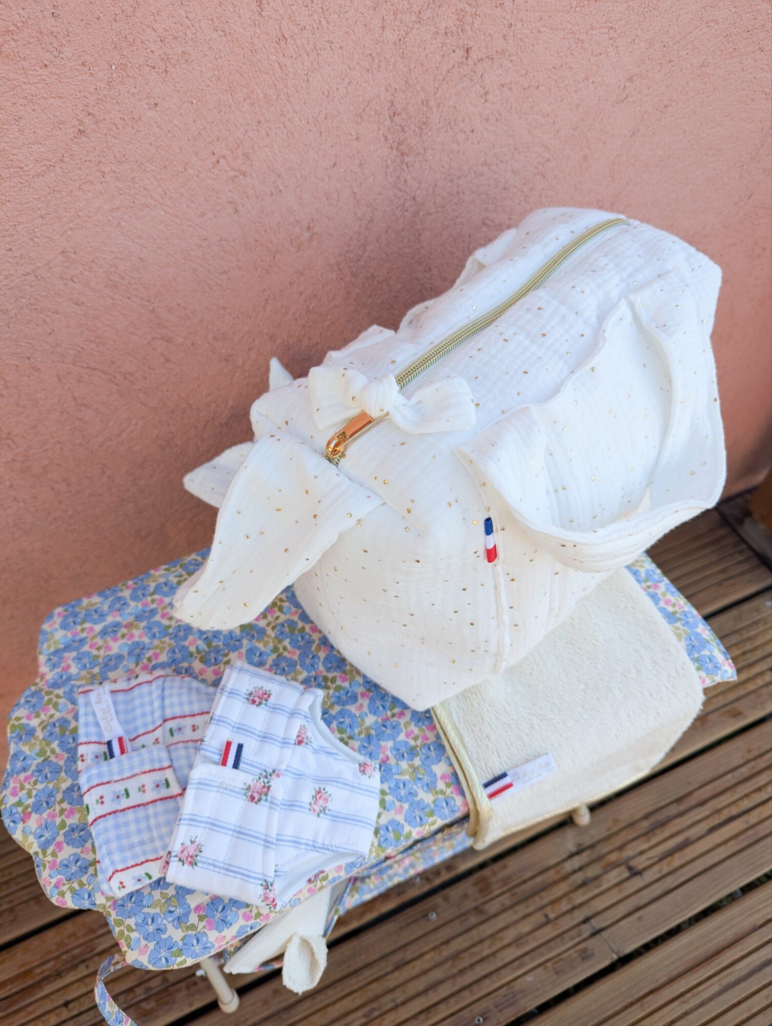 Sac à Langer pour poupée - Double Gaze Blanche – Image 2