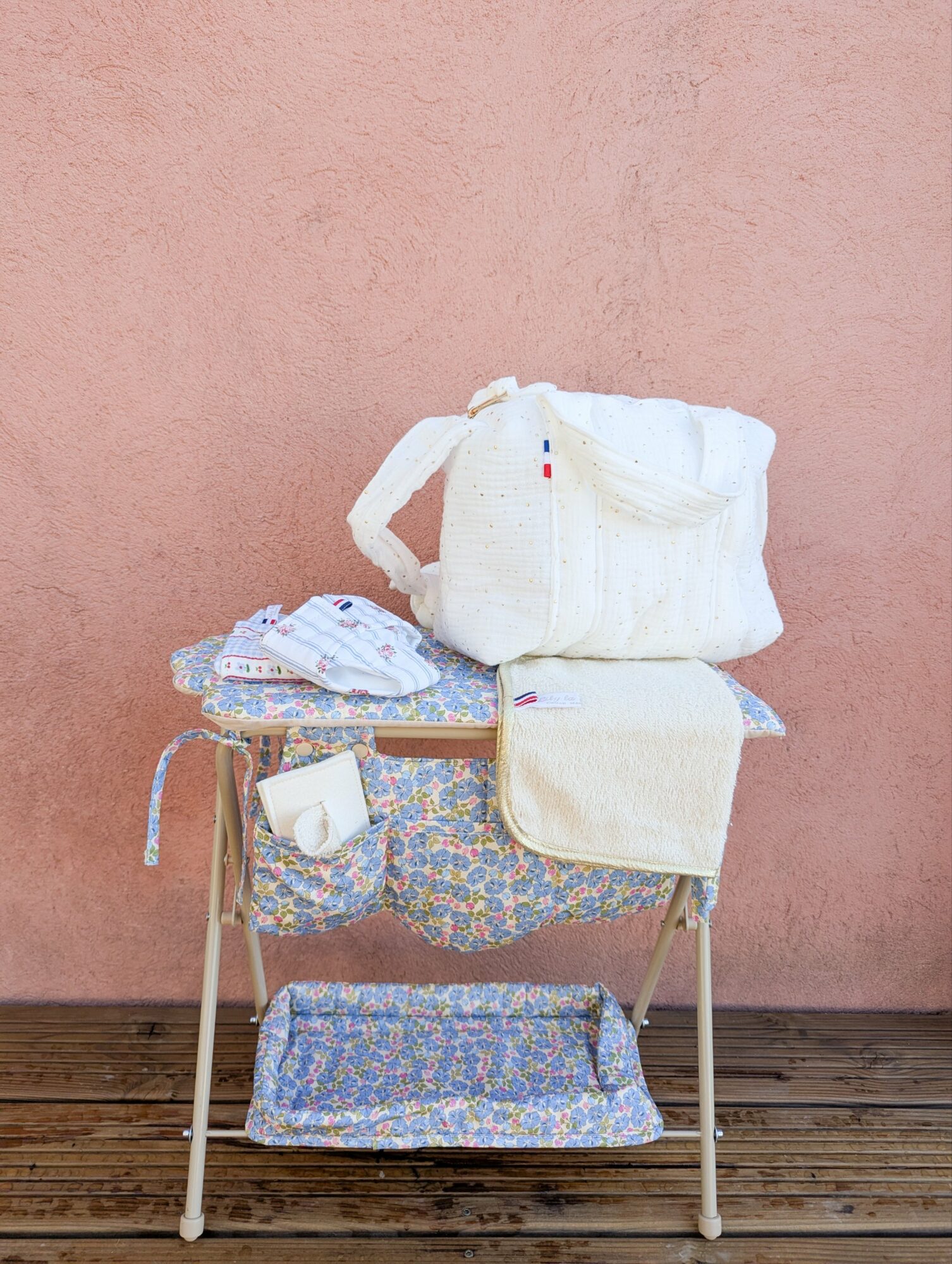 Sac à Langer pour poupée - Double Gaze Blanche