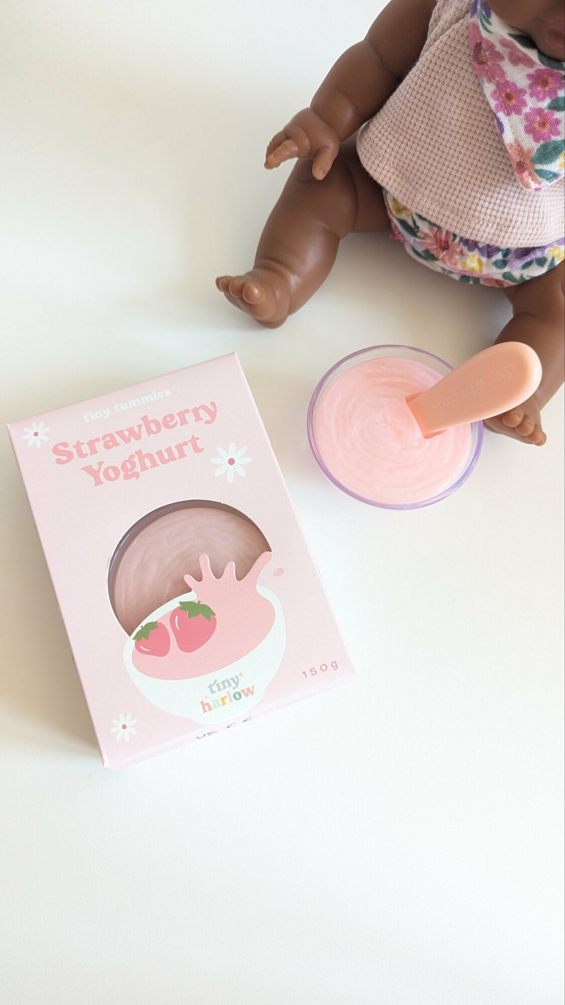 Bol de yaourt à la fraise pour Poupée