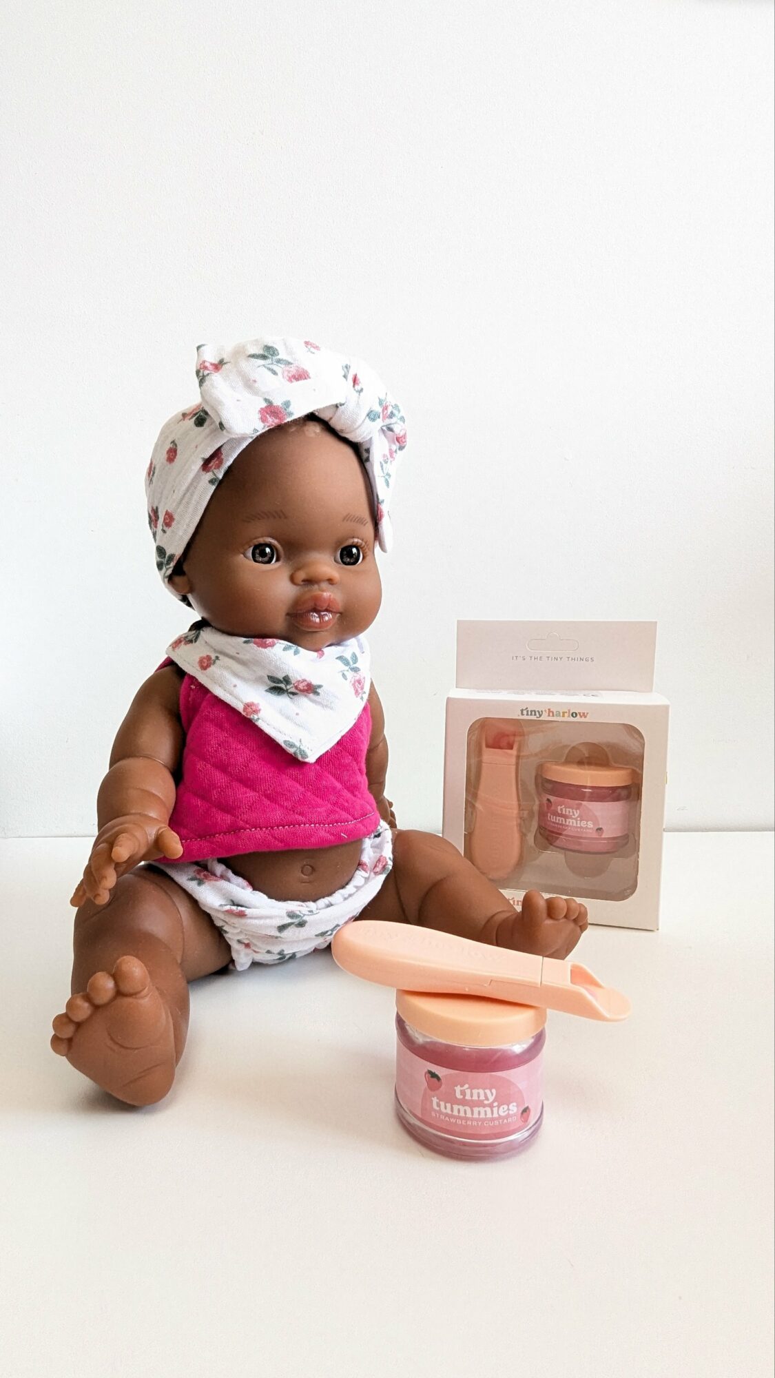 Petit pot de à la fraise pour Poupée