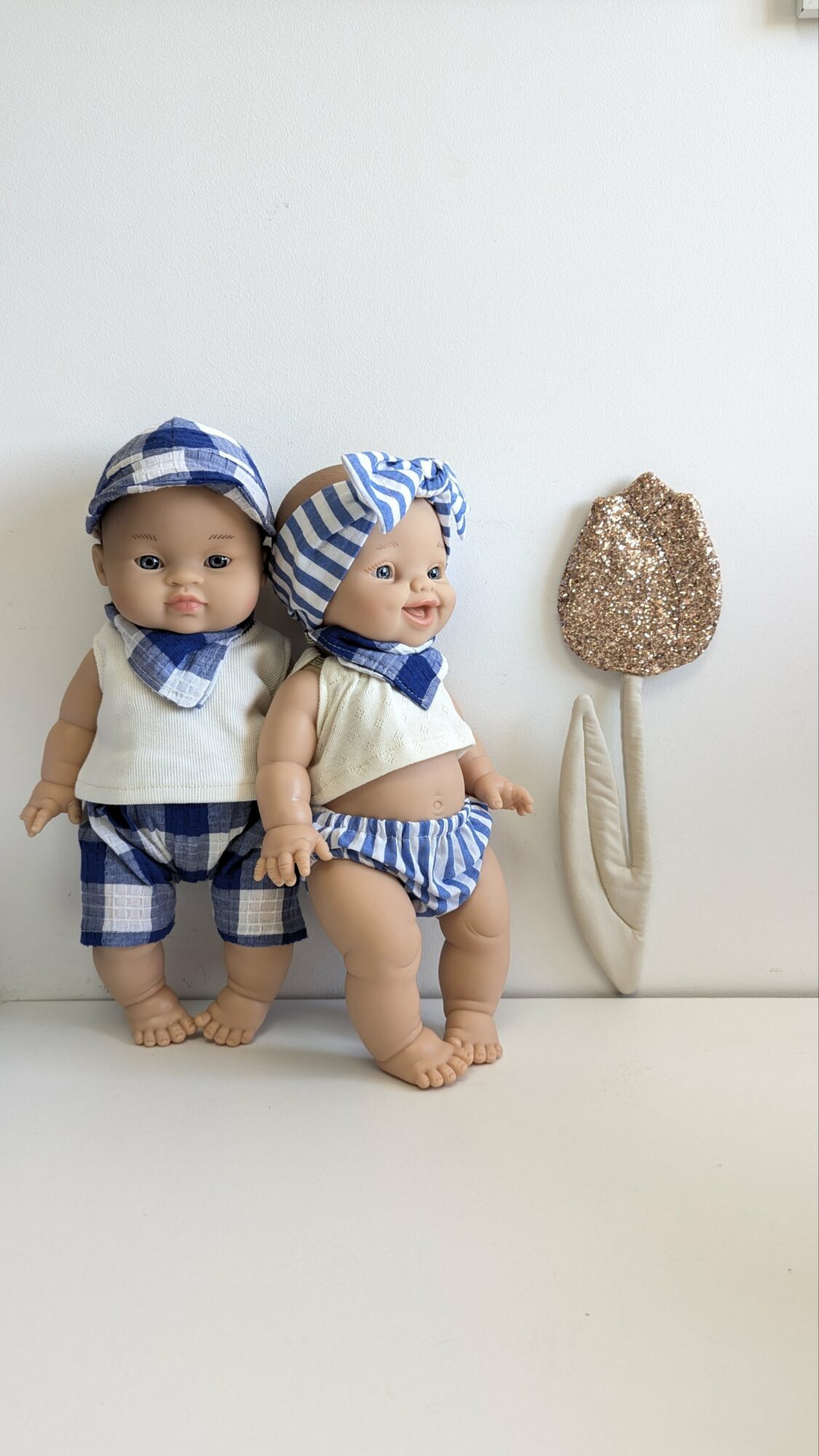 Tenue poupée 34cm - BLUE rayures – Image 3