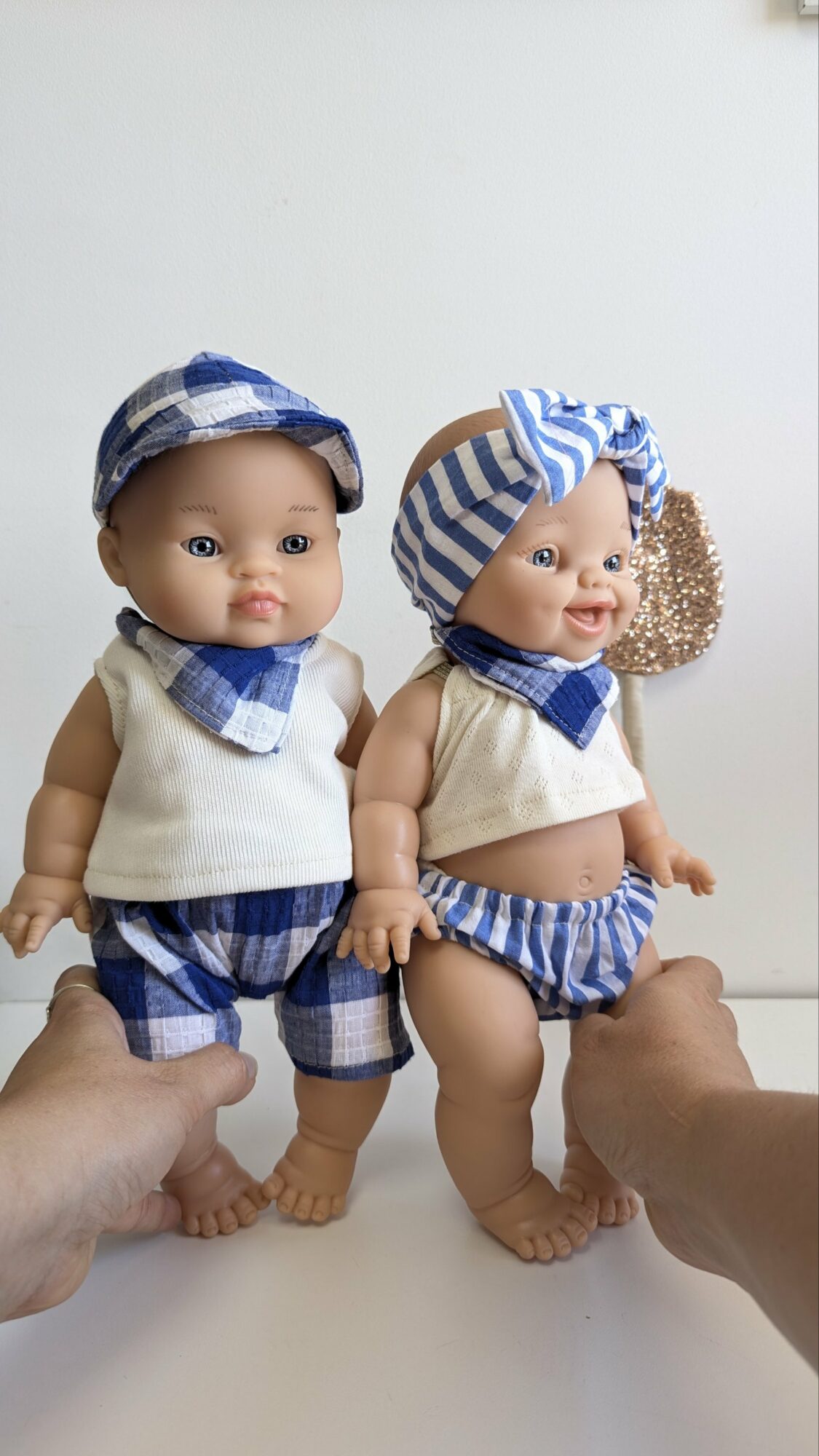 Tenue poupée 34cm - BLUE rayures – Image 2