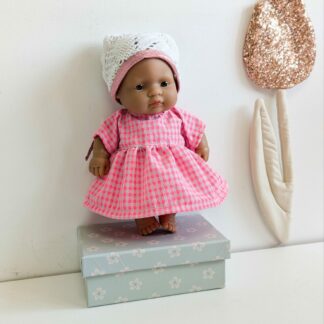 Tenue poupée 21cm - Robe FLUO rose