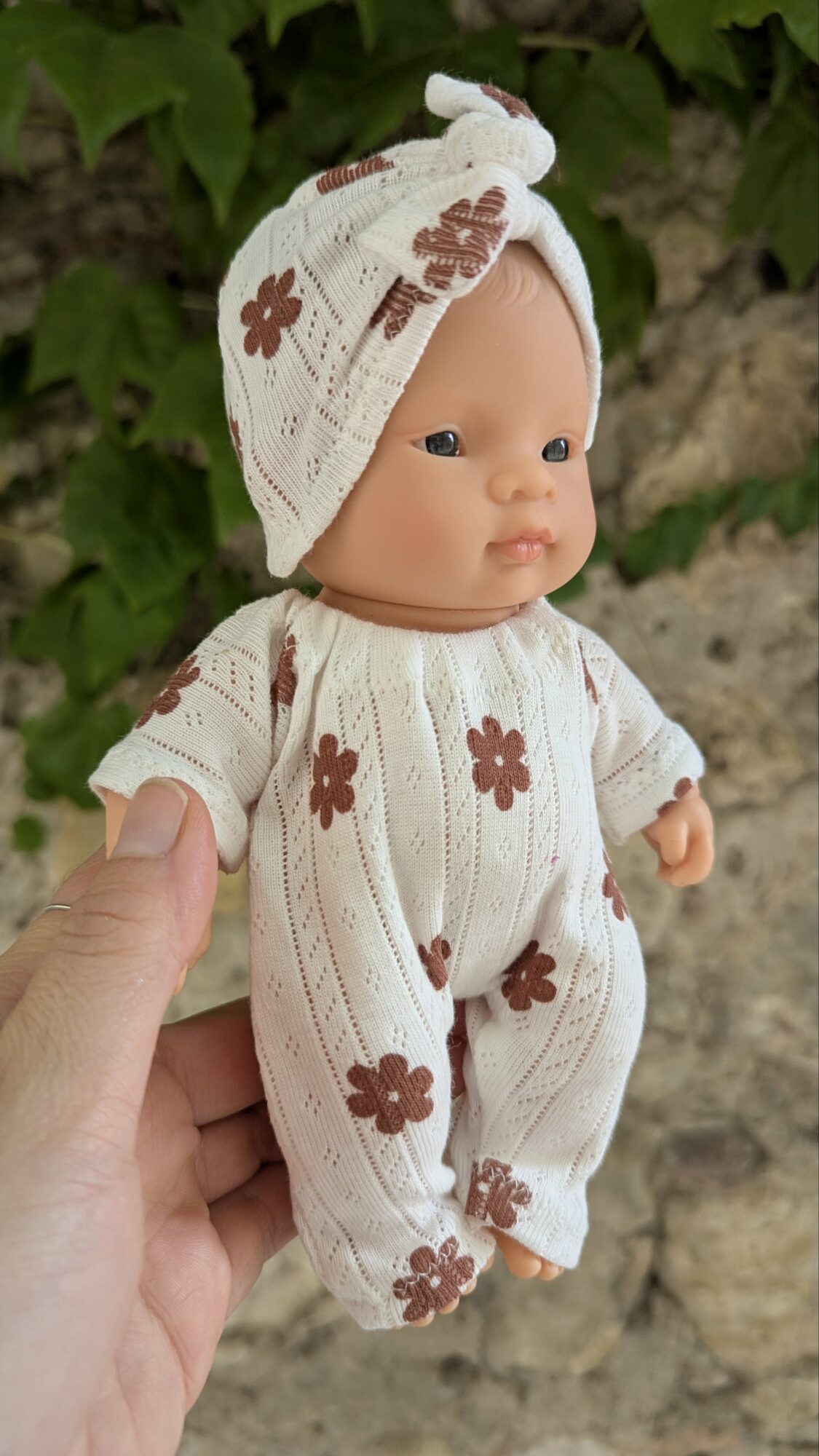 Tenue poupée 21cm - Combi sans pied- FEUILLE – Image 4
