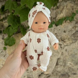 Tenue poupée 21cm - Combi sans pied- FEUILLE
