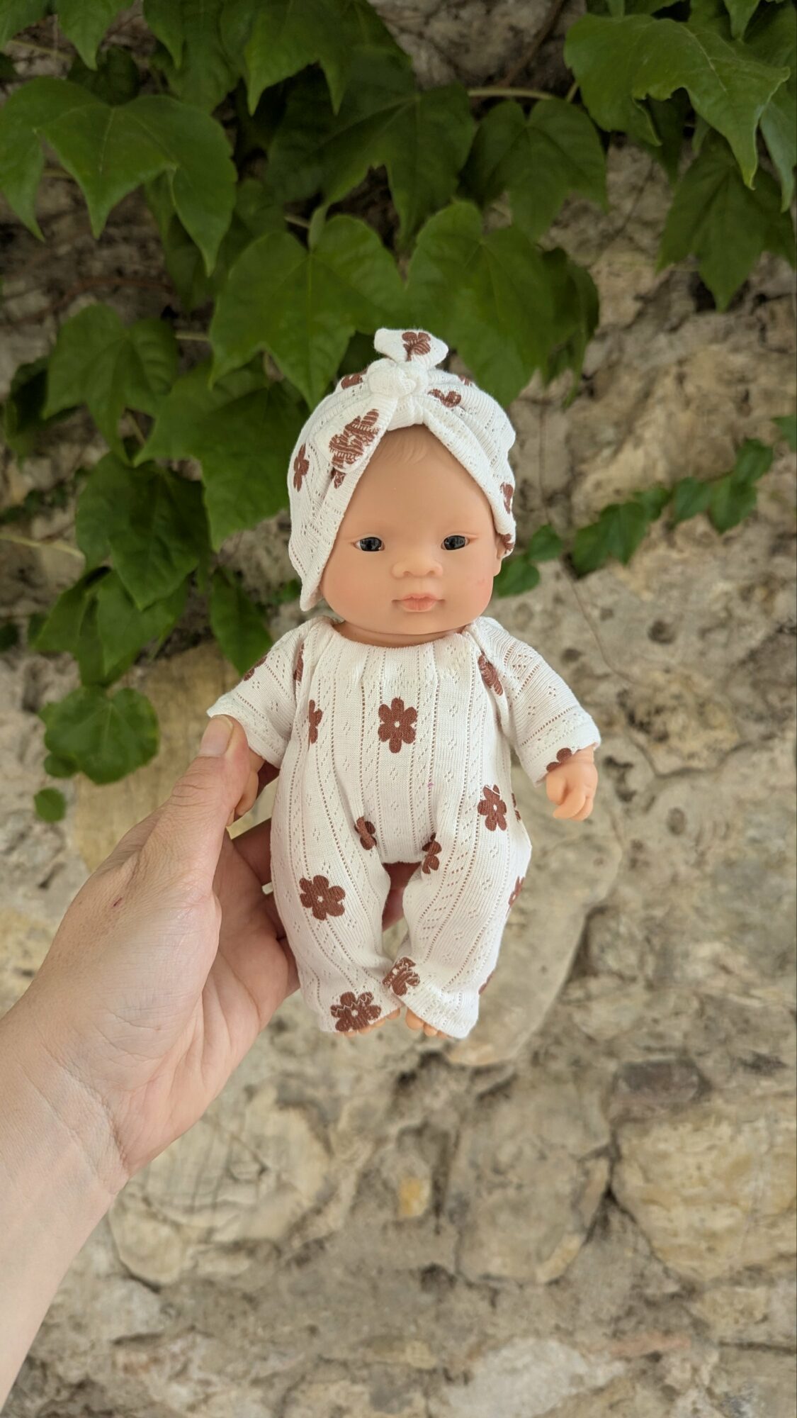 Tenue poupée 21cm - Combi sans pied- FEUILLE