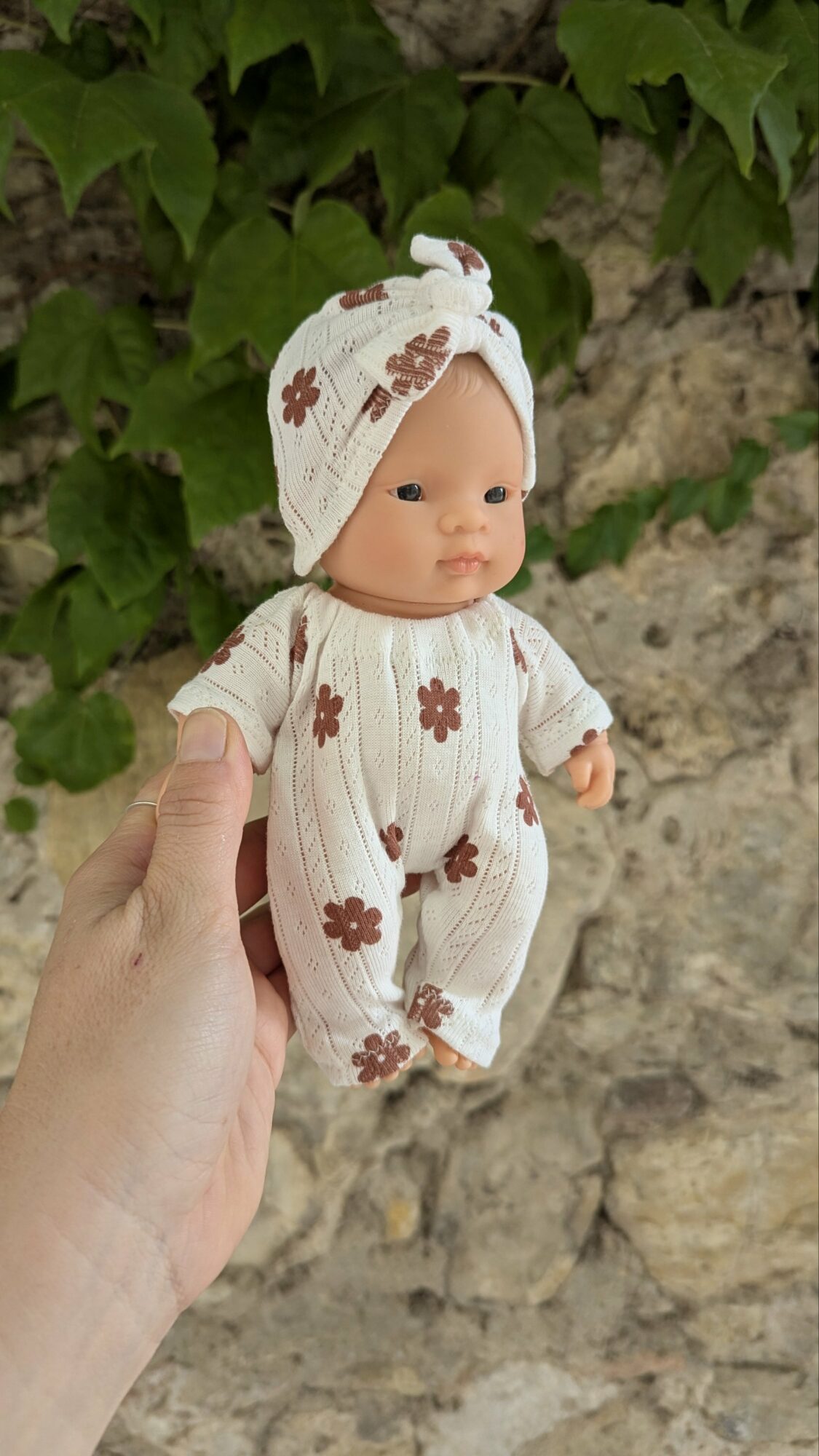 Tenue poupée 21cm - Combi sans pied- FEUILLE – Image 3